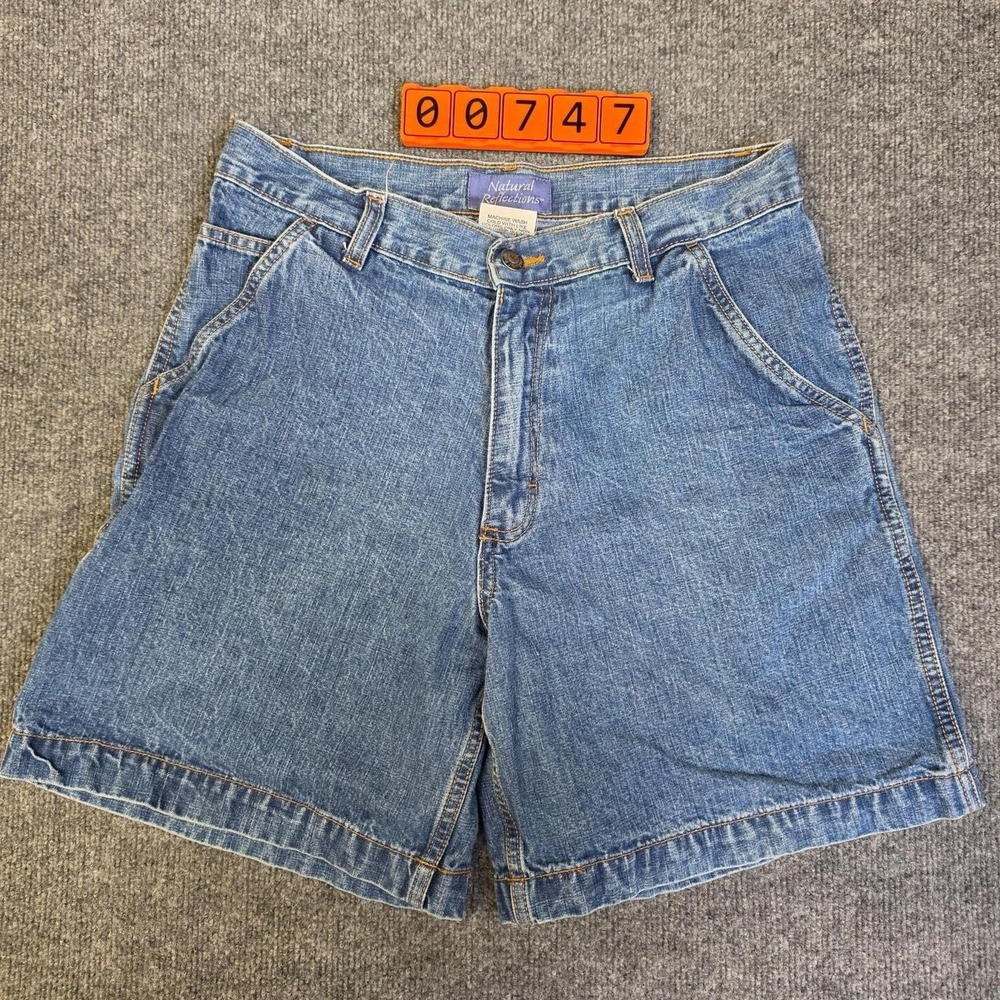 Vintage 90s Natural Reflections Blue Denim Shorts Size 10